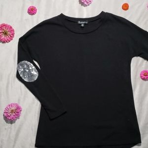 ☆3\$25☆ New long sleeve shirt with sequined elbows